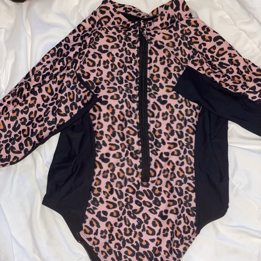 Matte Swim High Leg Cheetah One Piece